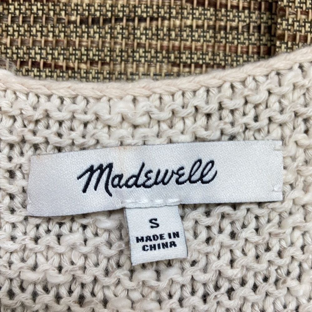 Madewell cotton linen knit top off white - Picture 4 of 6